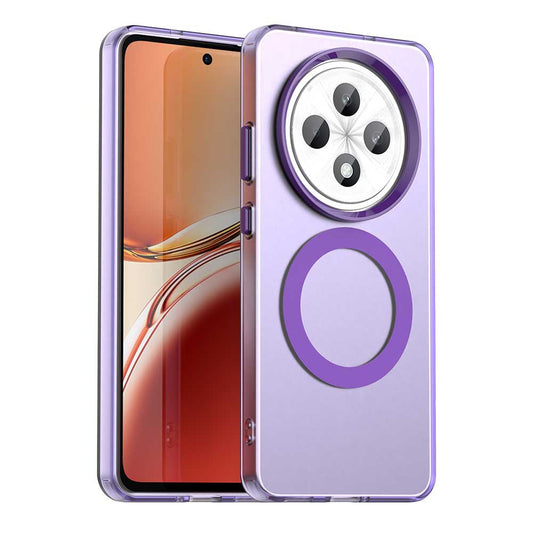 MagSafe-fodral för Oppo Reno12 FS 5G / Reno12 FS 4G / Reno12 F 4G / Reno12 F, Techsuit, CandyCase, Lila