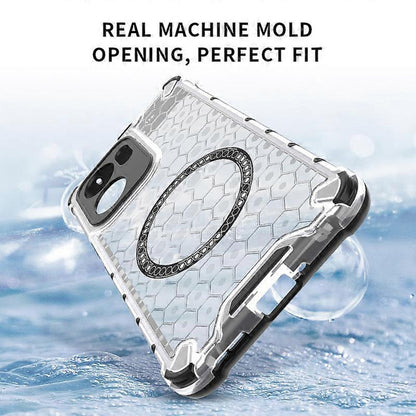 MagSafe-fodral för Oppo Reno13 FS 5G / Reno13 F 4G / Reno13 F, Techsuit, HoneyComb Shield, Vit