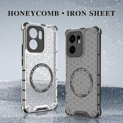 MagSafe-fodral för Oppo Reno13 FS 5G / Reno13 F 4G / Reno13 F, Techsuit, HoneyComb Shield, Vit