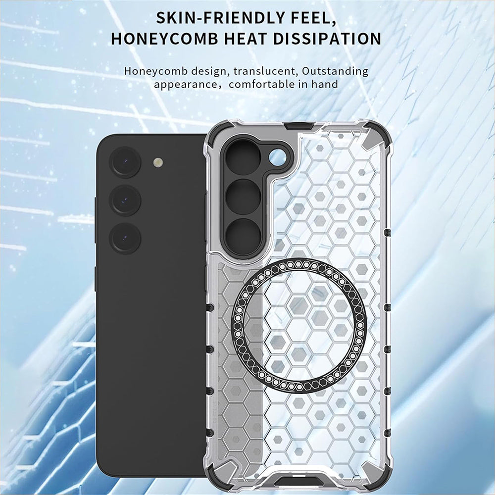 MagSafe-fodral för Oppo Reno13, Techsuit, HoneyComb Shield, Svart
