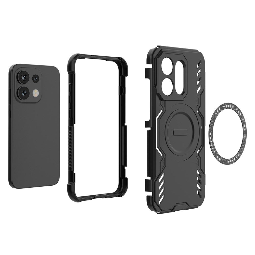 MagSafe-fodral för Oppo Reno16 / Reno16 Pro, Techsuit, ArmorMag, Svart