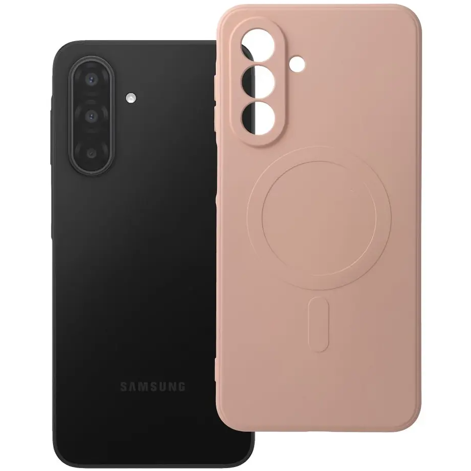 MagSafe-fodral för Samsung Galaxy A18 4G A185 / A17 4G A175 / A17 5G A176, OEM, Silicone Mag, Rosa