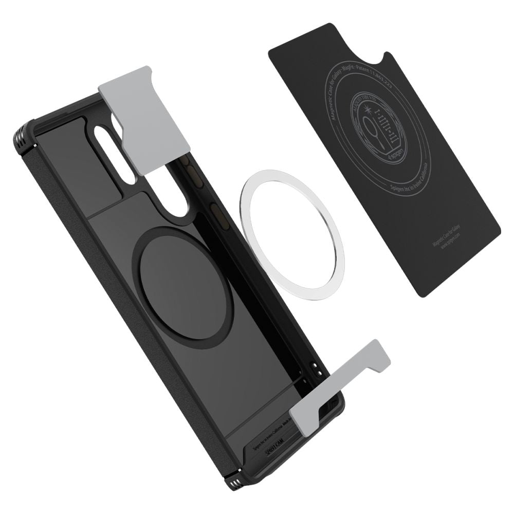 MagSafe-fodral för Samsung Galaxy S25 Ultra S938, Spigen, Mag Armor, Svart ACS08913