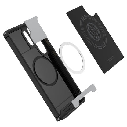MagSafe-fodral för Samsung Galaxy S25 Ultra S938, Spigen, Mag Armor, Svart ACS08913