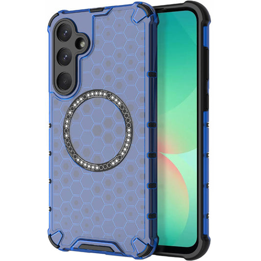 MagSafe-fodral för Samsung Galaxy A26 A266, Techsuit, HoneyComb Shield, Blå