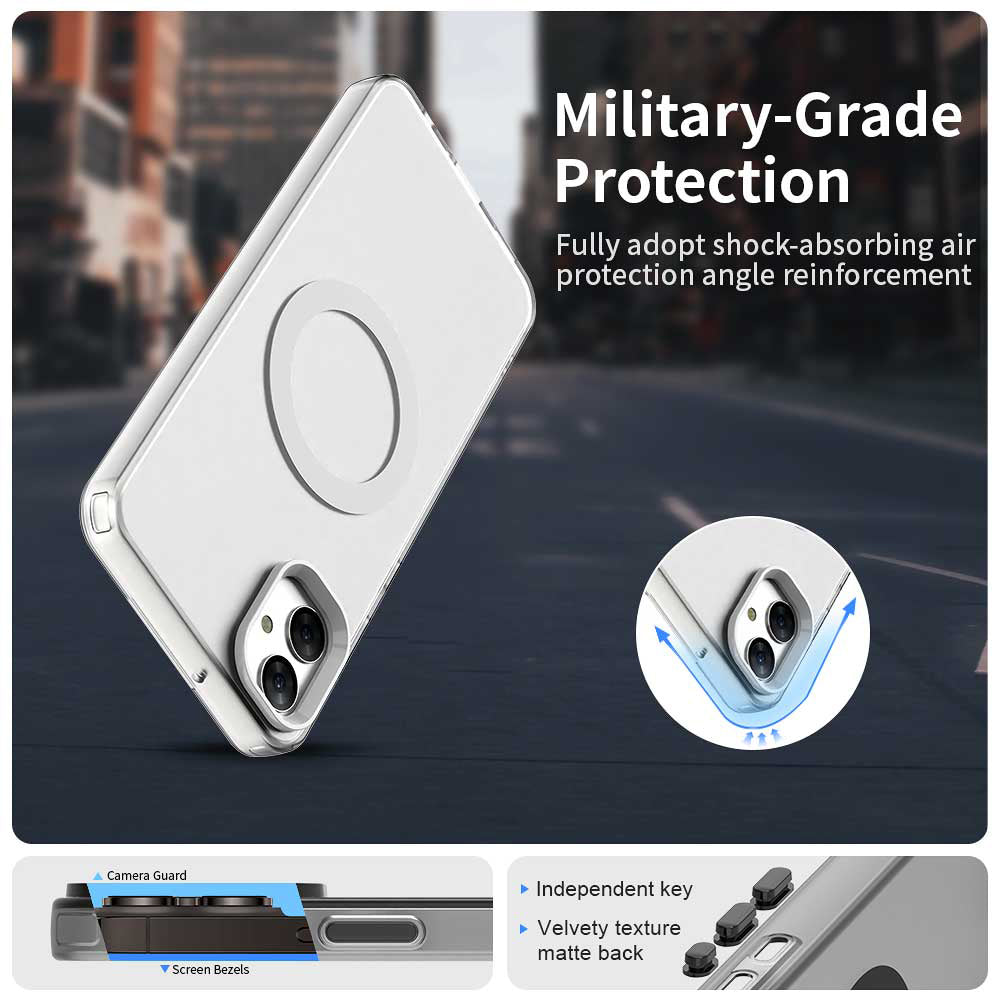 MagSafe-fodral för Samsung Galaxy A05 A055, Techsuit, CandyCase, Vit