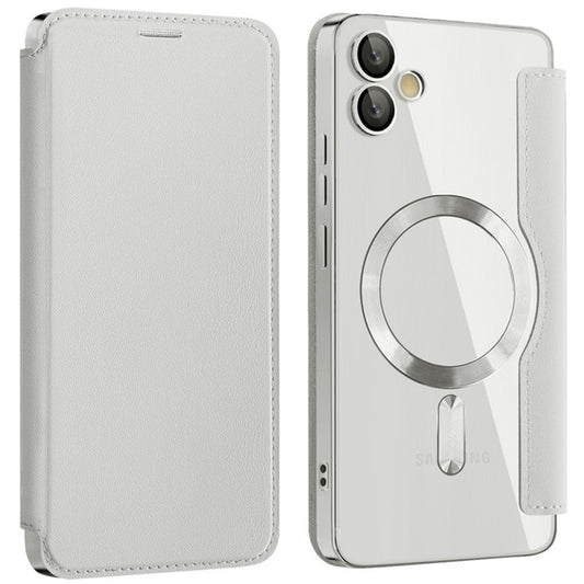 MagSafe-fodral för Samsung Galaxy A05 A055, Techsuit, SmartMag Book, Grå
