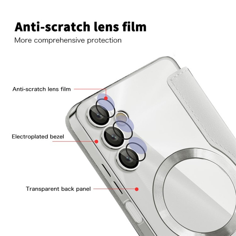 MagSafe-fodral för Samsung Galaxy A05s A057, Techsuit, SmartMag Book, Grå