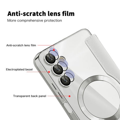 MagSafe-fodral för Samsung Galaxy A05s A057, Techsuit, SmartMag Book, Grå