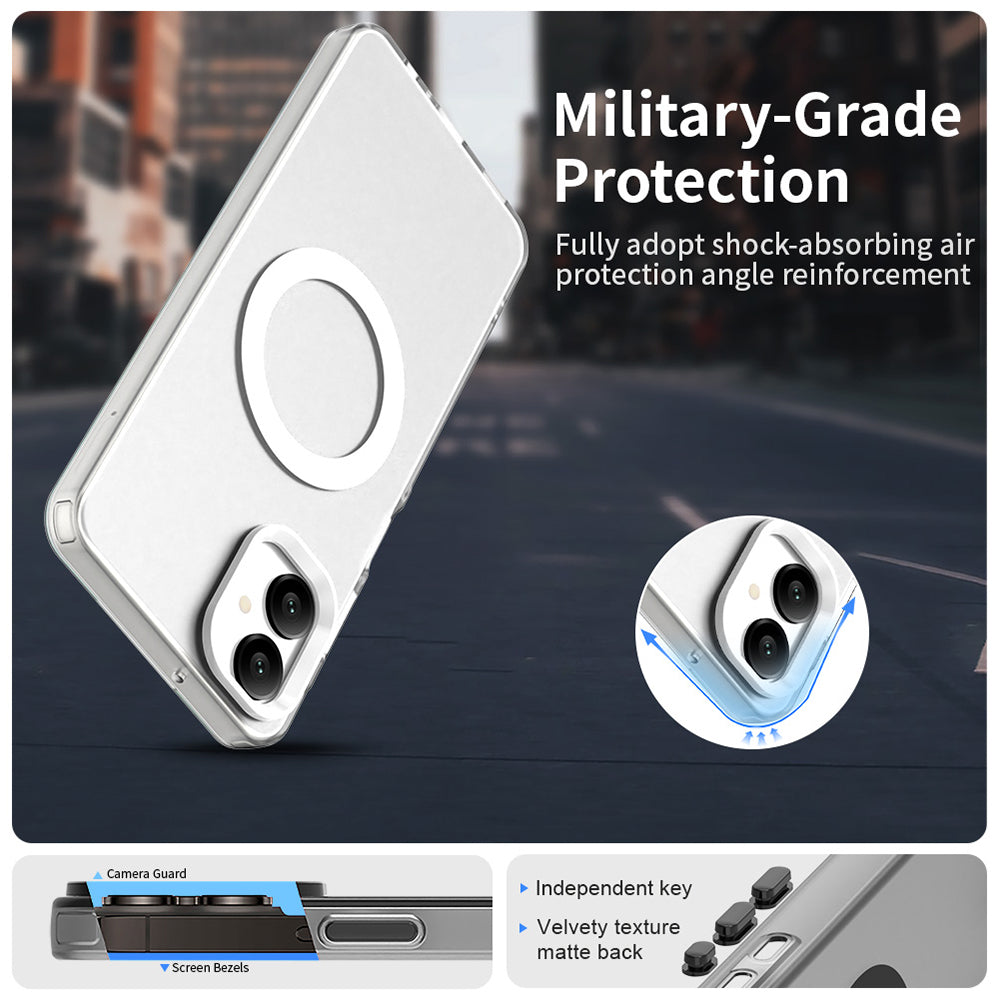 MagSafe-fodral för Samsung Galaxy A06 A065, Techsuit, CandyCase, Vit
