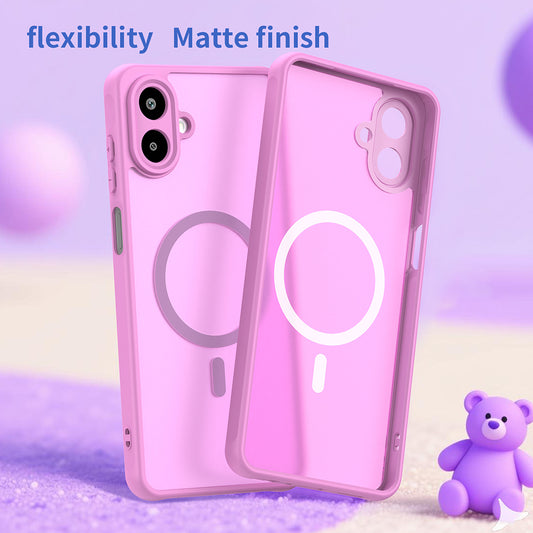 MagSafe-fodral för Samsung Galaxy A07 4G A075, Techsuit, HaloFrost II, Rosa