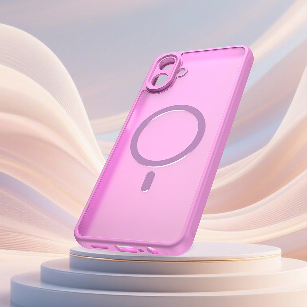 MagSafe-fodral för Samsung Galaxy A07 4G A075, Techsuit, HaloFrost II, Rosa