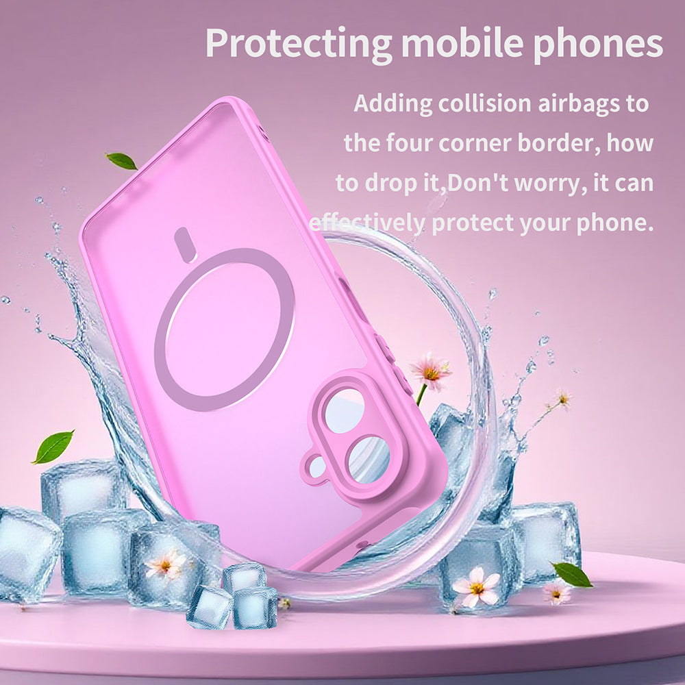 MagSafe-fodral för Samsung Galaxy A07 4G A075, Techsuit, HaloFrost II, Rosa