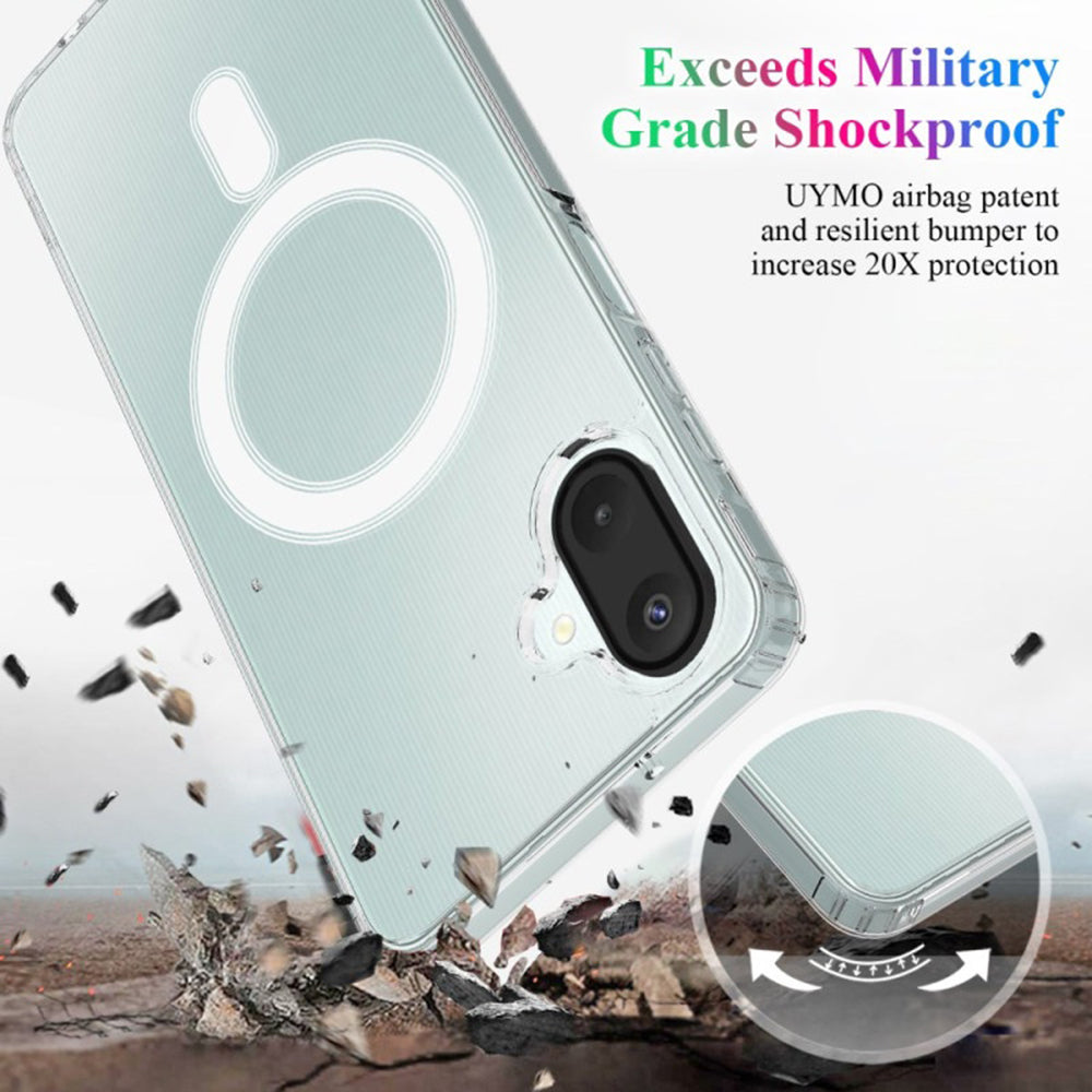 MagSafe-fodral för Samsung Galaxy A07 4G A075, Techsuit, Pro, Transparent