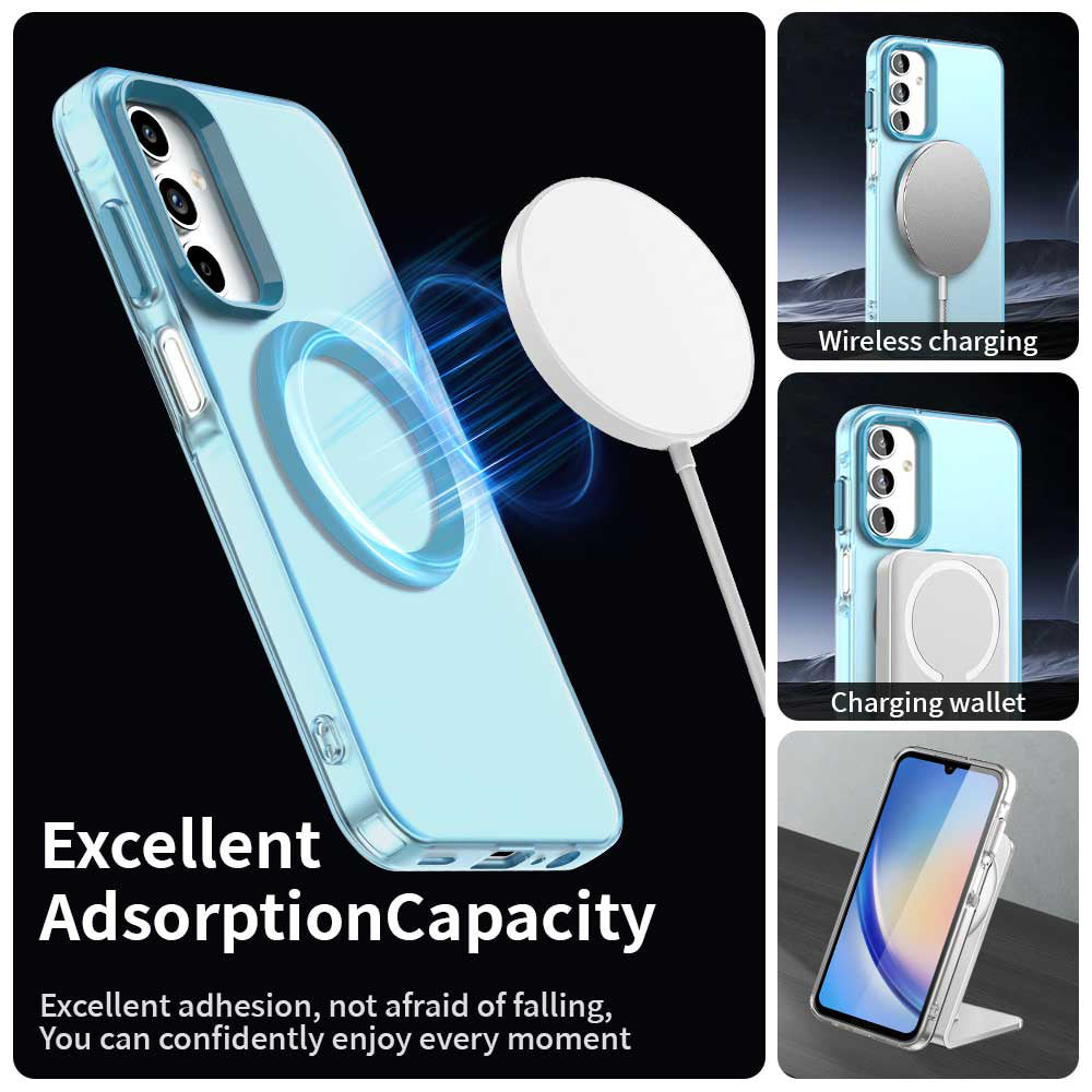 MagSafe-fodral för Samsung Galaxy A15 5G A156 / A15 A155, Techsuit, CandyCase, Blå