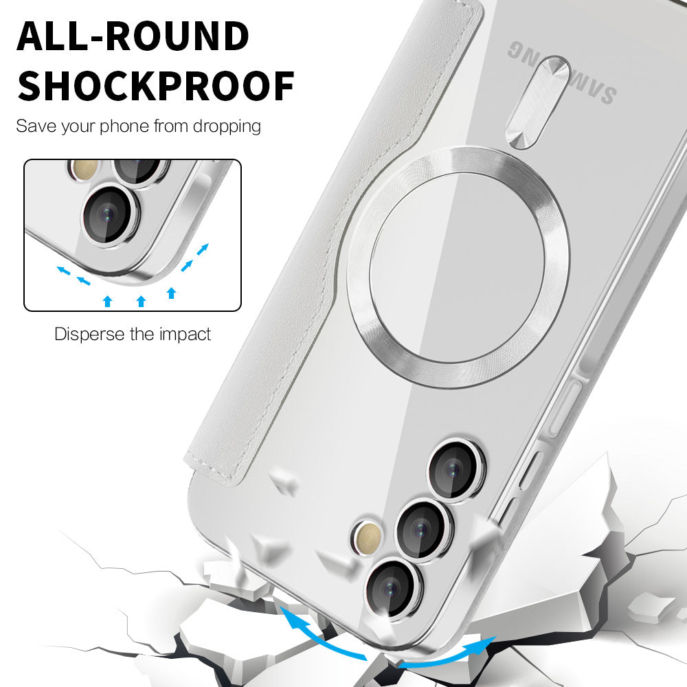 MagSafe-fodral för Samsung Galaxy A15 5G A156 / A15 A155, Techsuit, SmartMag Book, Grå