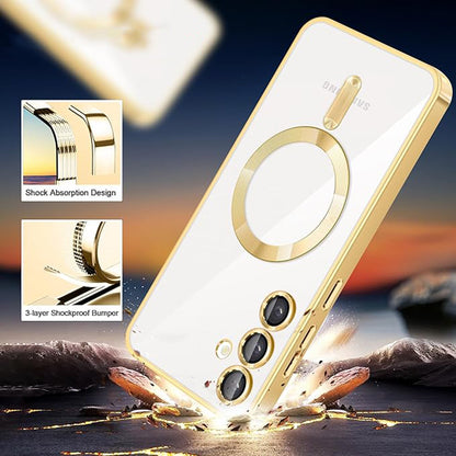 MagSafe Case for Samsung Galaxy A16 5G A166 / A16 4G A165, Techsuit, Luxury Crystal, Silver