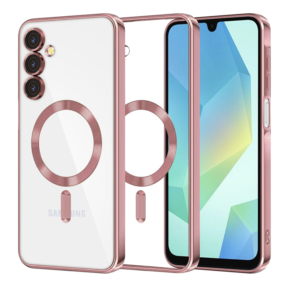 MagSafe-fodral för Samsung Galaxy A16 5G A166 / A16 4G A165, Techsuit, Luxury Crystal, Rosa