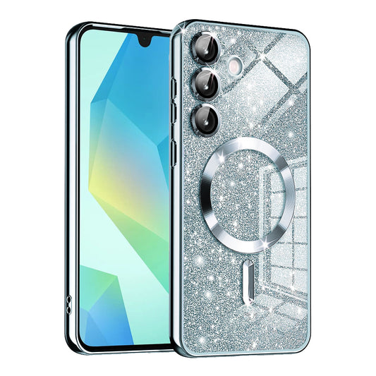 MagSafe-fodral för Samsung Galaxy A16 5G A166 / A16 4G A165, Techsuit, Luxury Glitter, Bleu