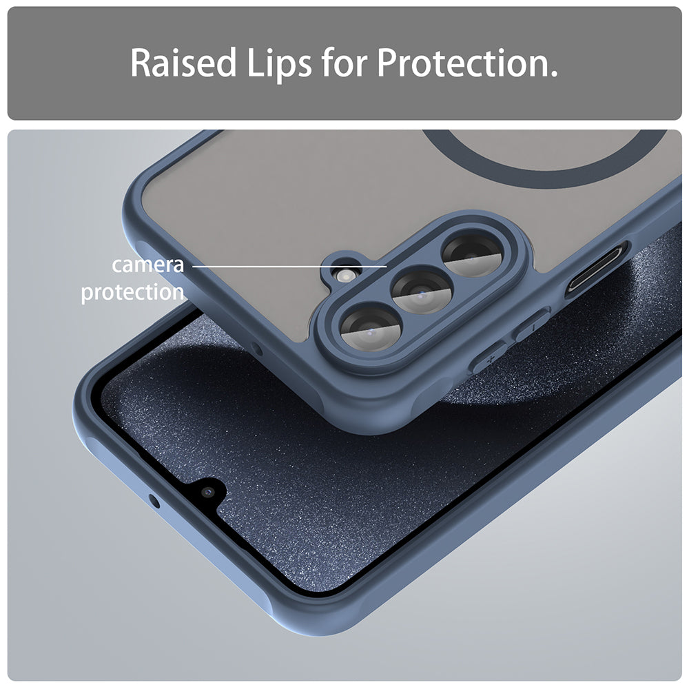 MagSafe-fodral för Samsung Galaxy A17 5G, Techsuit, HaloFrost II, Marinblå