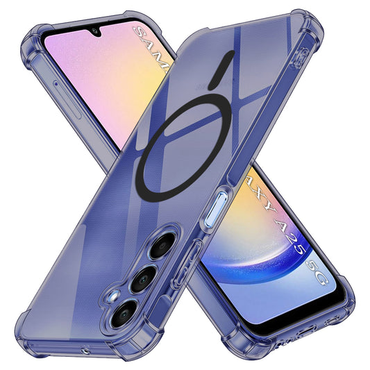 MagSafe-fodral för Samsung Galaxy A25 A256, Techsuit, stöttåligt klart, rökfärgat