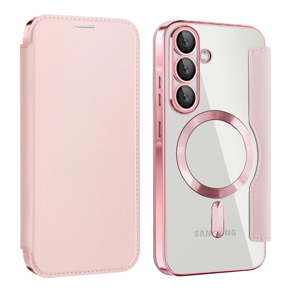 MagSafe Case for Samsung Galaxy A26 A266, Techsuit, SmartMag Book, Pink