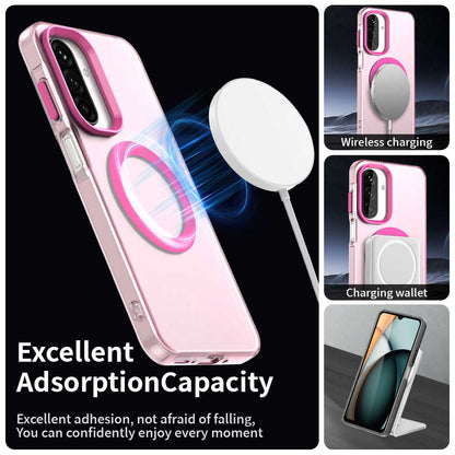 MagSafe-fodral för Samsung Galaxy A27 5G, Techsuit, CandyCase, Rosa