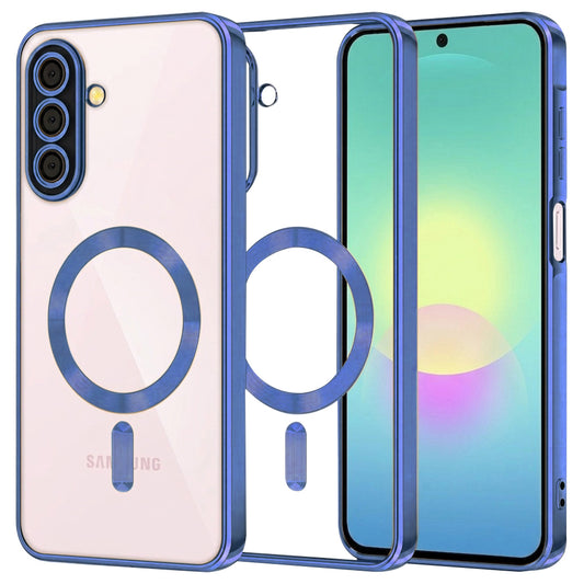 MagSafe-fodral för Samsung Galaxy A27 5G, Techsuit, Luxury Crystal, Mörkblå