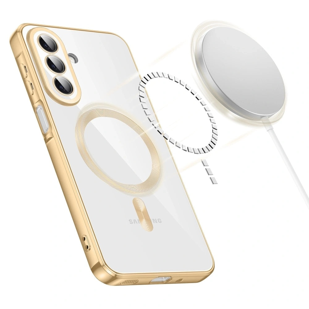 MagSafe-fodral för Samsung Galaxy A27 5G, Techsuit, Luxury Crystal, Silver
