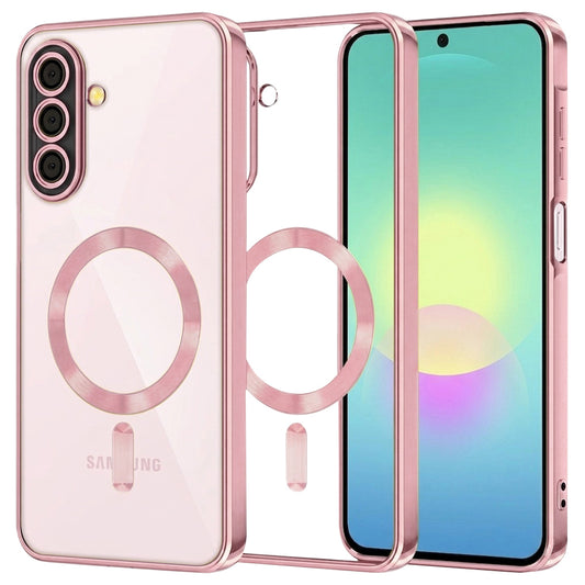 MagSafe-fodral för Samsung Galaxy A27 5G, Techsuit, Luxury Crystal, Rosa