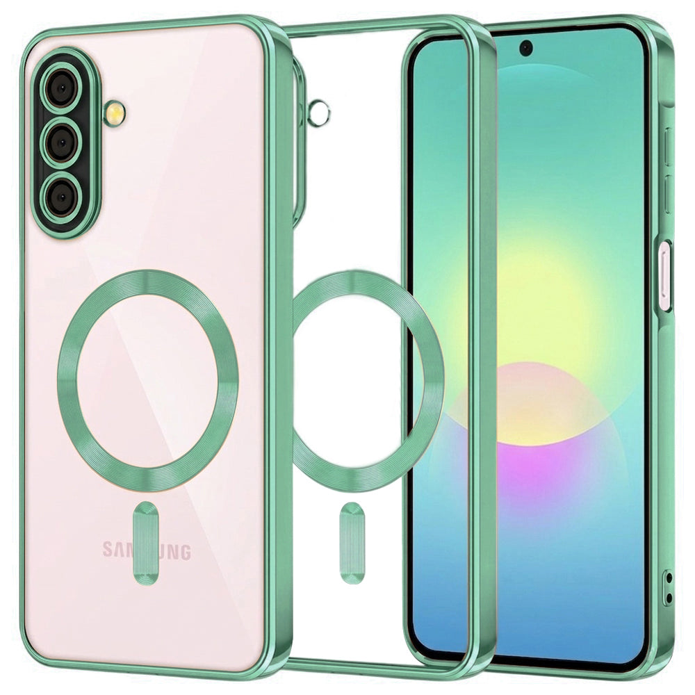 MagSafe-fodral för Samsung Galaxy A27 5G, Techsuit, Luxury Crystal, Ljusgrön