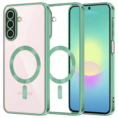 MagSafe-fodral för Samsung Galaxy A27 5G, Techsuit, Luxury Crystal, Ljusgrön
