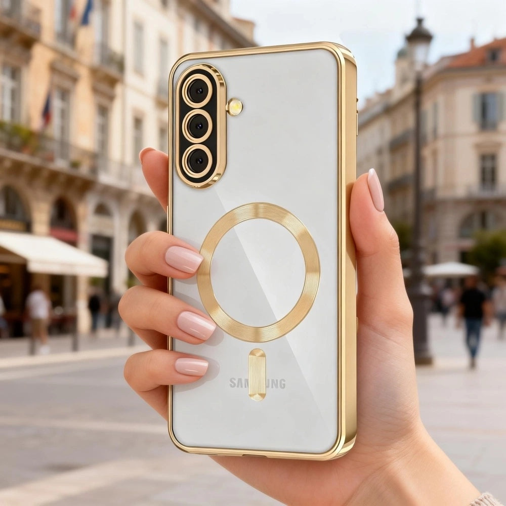 MagSafe-fodral för Samsung Galaxy A27 5G, Techsuit, Luxury Crystal, Ljusgrön
