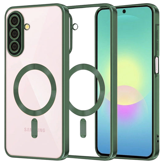 MagSafe-fodral för Samsung Galaxy A27 5G, Techsuit, Luxury Crystal, Mörkgrön
