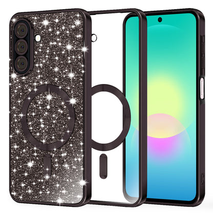 MagSafe-fodral för Samsung Galaxy A27 5G, Techsuit, Luxury Glitter, Svart