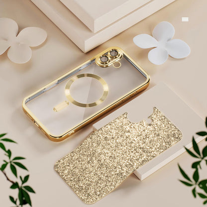 MagSafe-fodral för Samsung Galaxy A27 5G, Techsuit, Luxury Glitter, Svart