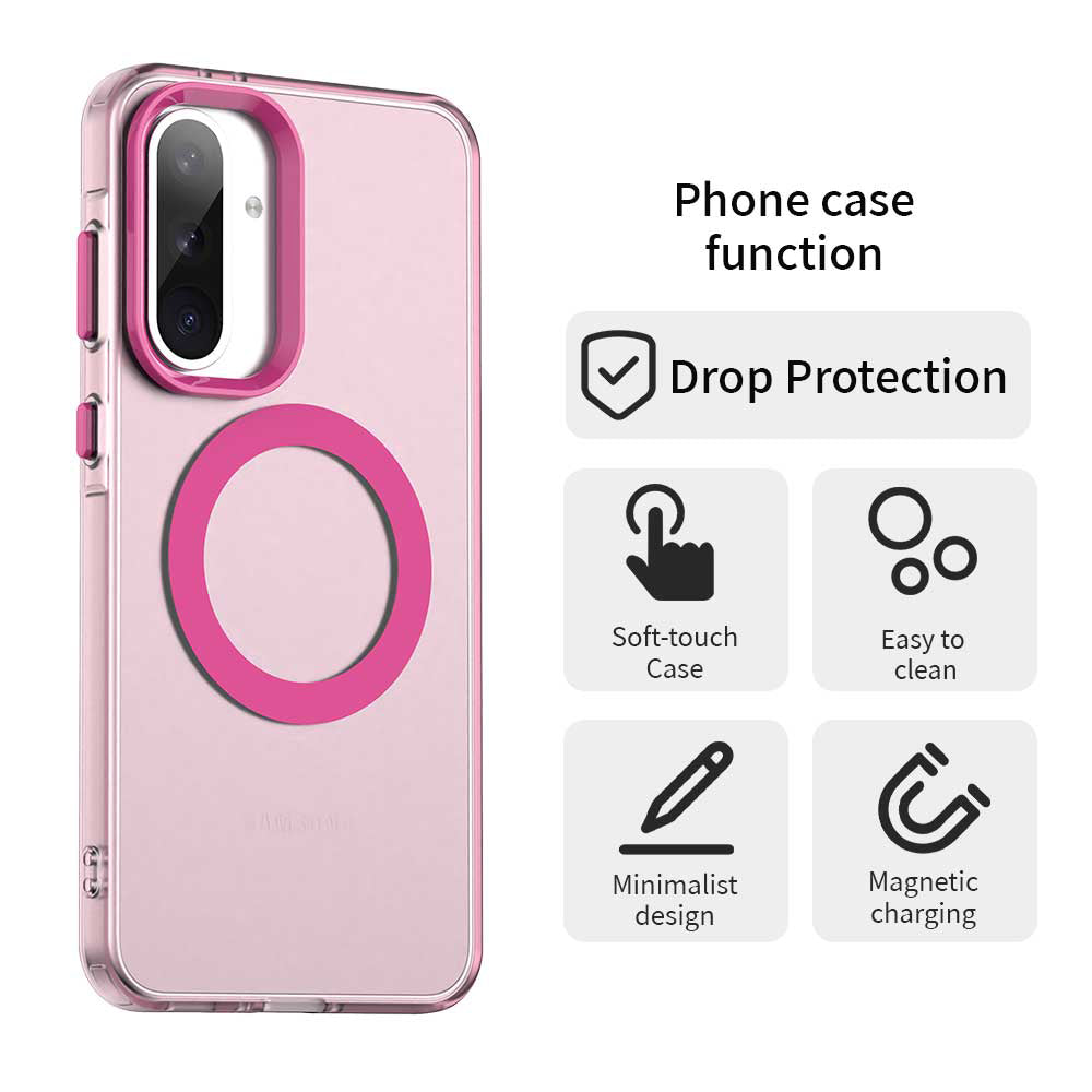 MagSafe-fodral för Samsung Galaxy A36 A366, Techsuit, CandyCase, Rosa