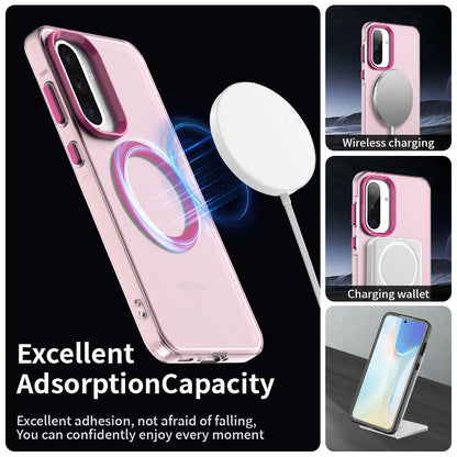 MagSafe-fodral för Samsung Galaxy A36 A366, Techsuit, CandyCase, Rosa
