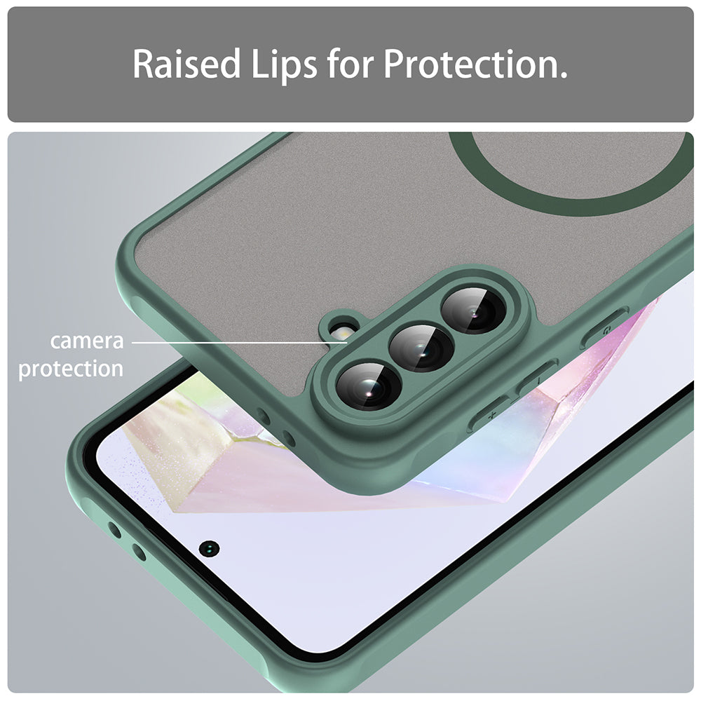 MagSafe-fodral för Samsung Galaxy A36 A366, Techsuit, HaloFrost II, Grön