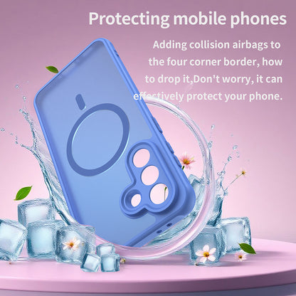 MagSafe Case for Samsung Galaxy A37 5G, Techsuit, HaloFrost II, Blue