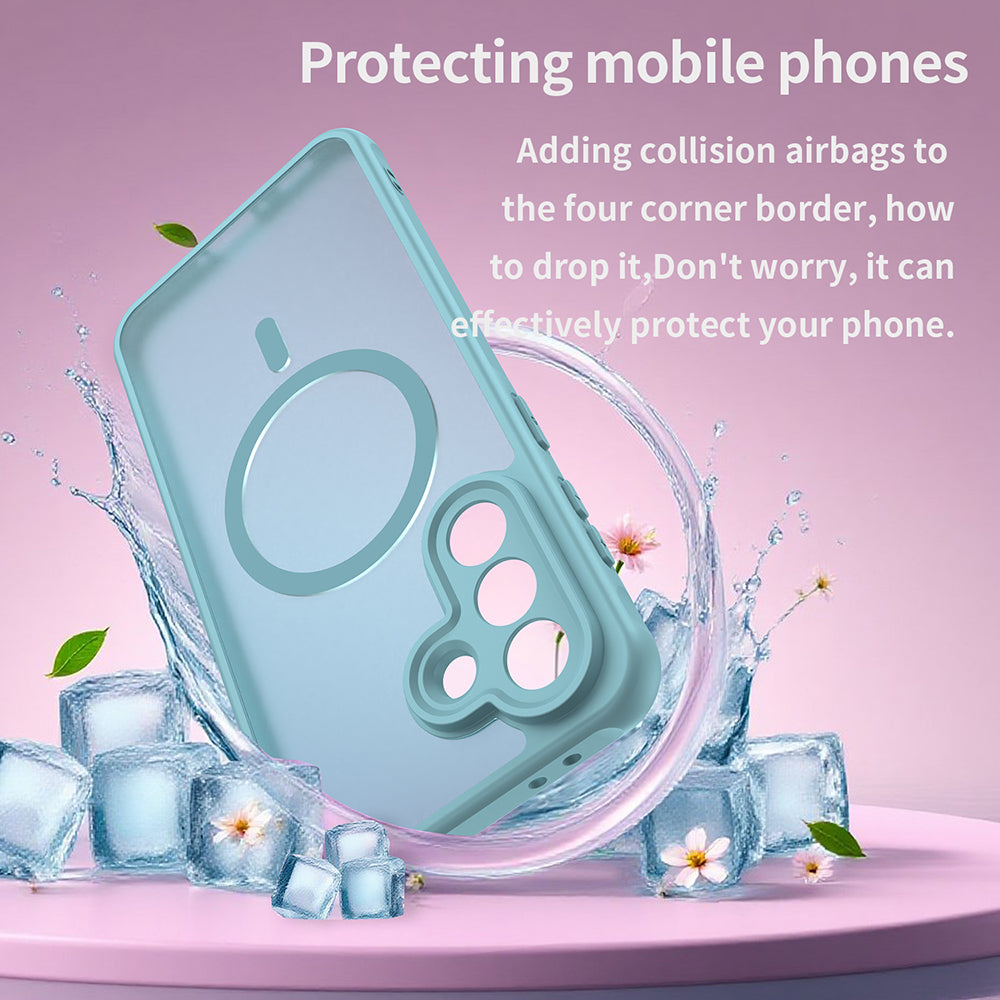 MagSafe-fodral för Samsung Galaxy A37 5G, Techsuit, HaloFrost II, Ljusgrön