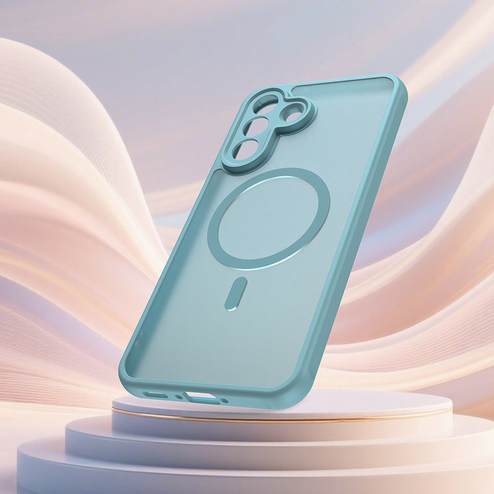 MagSafe-fodral för Samsung Galaxy A37 5G, Techsuit, HaloFrost II, Ljusgrön