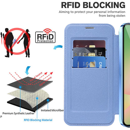 MagSafe-fodral för Samsung Galaxy A37 5G, Techsuit, SmartMag Book, Blå