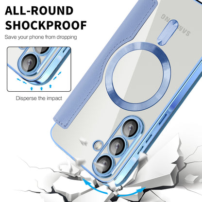 MagSafe-fodral för Samsung Galaxy A37 5G, Techsuit, SmartMag Book, Blå