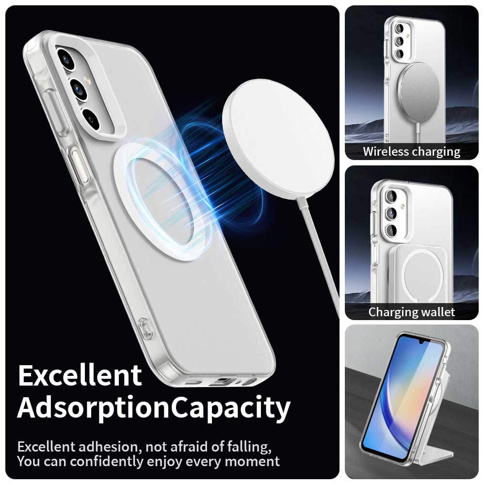 MagSafe-fodral för Samsung Galaxy A55 5G A556, Techsuit, CandyCase, Vit