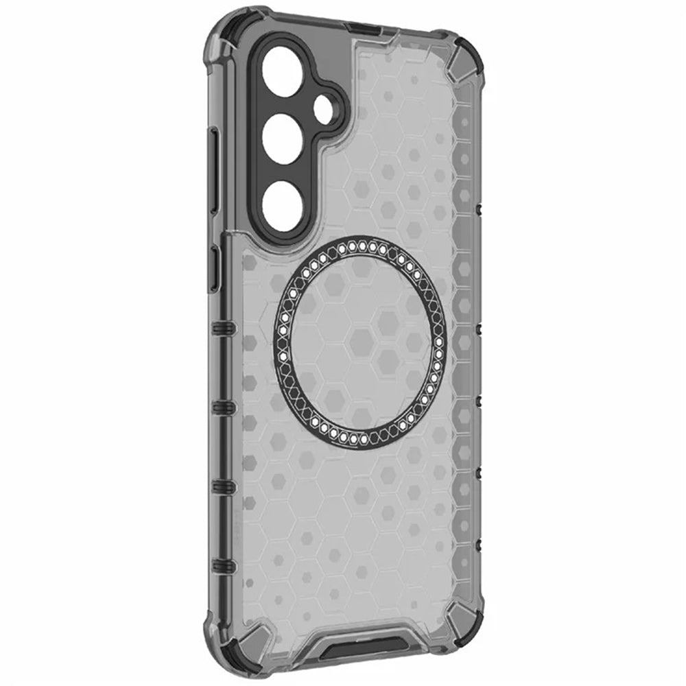 MagSafe-fodral för Samsung Galaxy A55 5G A556, Techsuit, HoneyComb Shield, Svart