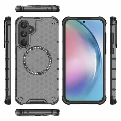 MagSafe-fodral för Samsung Galaxy A55 5G A556, Techsuit, HoneyComb Shield, Svart