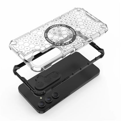 MagSafe-fodral för Samsung Galaxy A55 5G A556, Techsuit, HoneyComb Shield, Svart