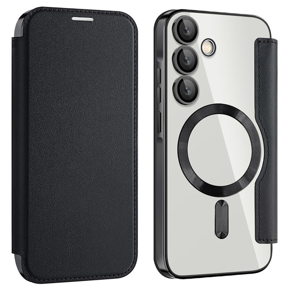 MagSafe-fodral för Samsung Galaxy A55 5G A556, Techsuit, SmartMag Book, Svart