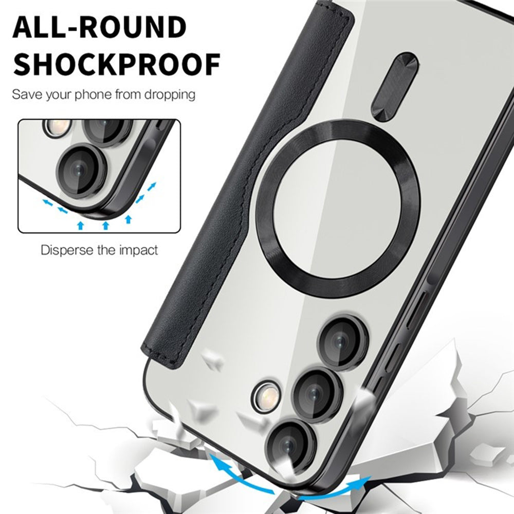MagSafe-fodral för Samsung Galaxy A55 5G A556, Techsuit, SmartMag Book, Svart